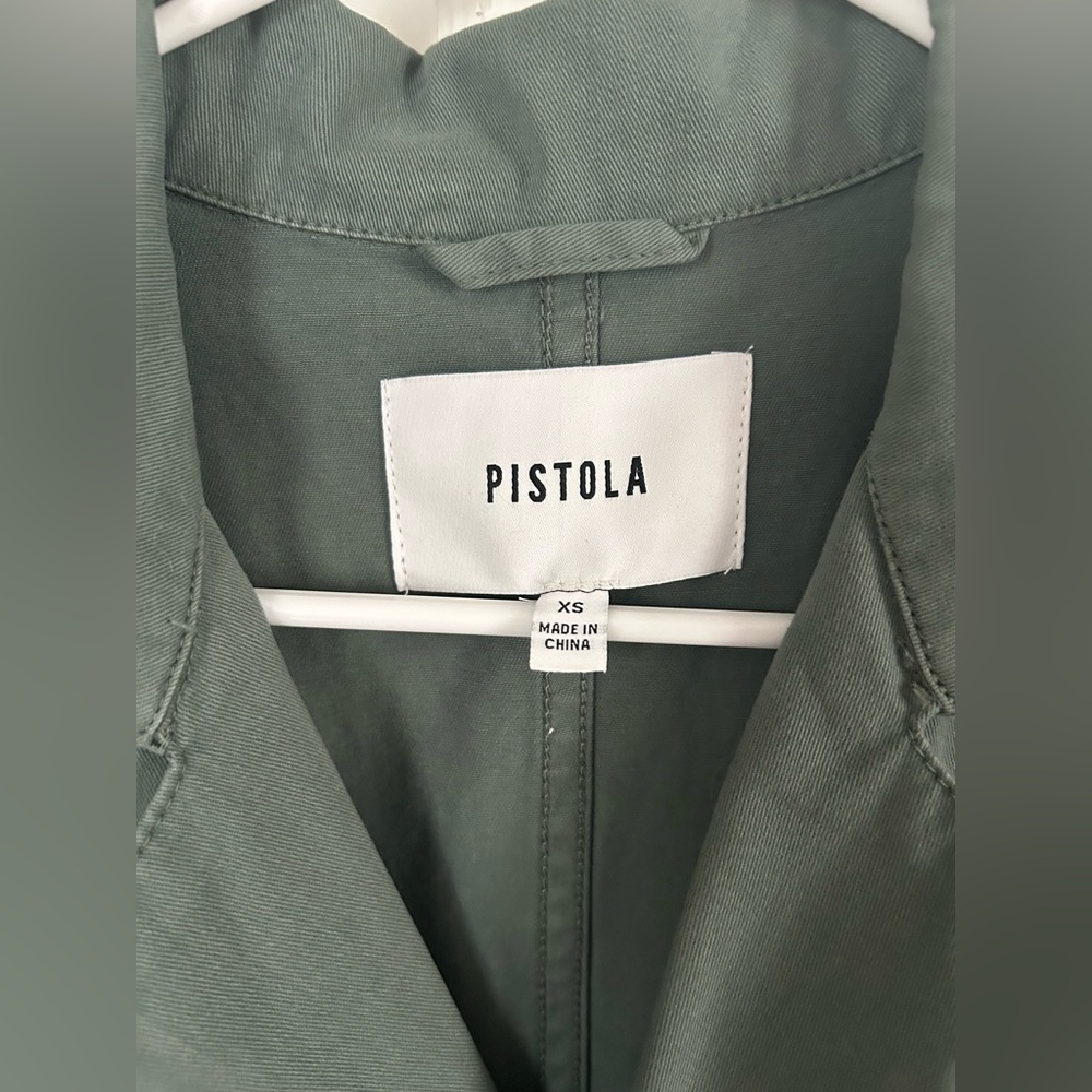 Pistola Parker Field Suit Sage Green Utility Romper - Picture 2 of 6